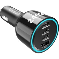 URVNS 240W USB C Car Charger, Super Fast Charging 4-Ports PD3.1 140W/PD3.0 100W PPS 45W QC65W Type-C