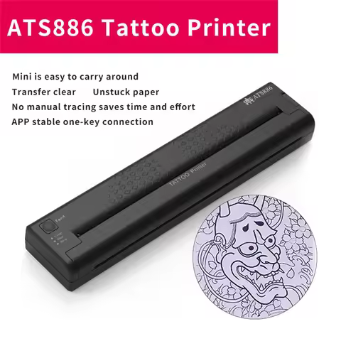 Yilong Portable Thermal Tattoo Transfer Printer Machine Bluetooth Smart Network Stencil Maker Line D