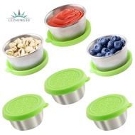 Salad Sauce Container with Lid Watertight Reusable Stainless Steel Salad Dressing Container Sauce Co