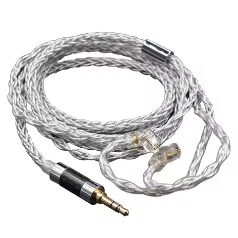 KZ 8 Core Silver Blue Cable Hybrid 784 cores Silver plated Upgrade Cable Earphones Wire For KZ EDXPR