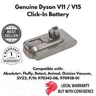 Genuine Dyson V11 / V15 Click-In Battery, Absolute+, Fluffy, Detect, Animal, SV22, P/N: 970343-06, 9
