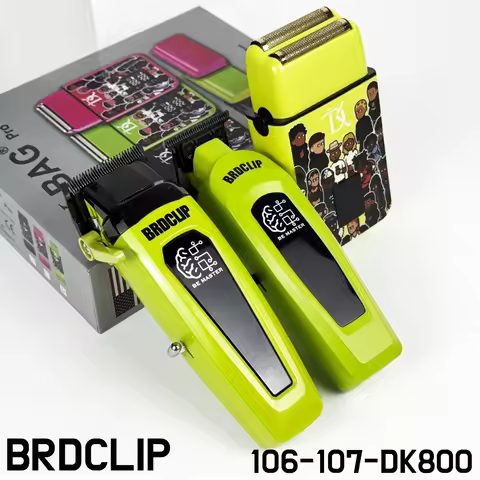 BRDCLIP 106 107 DK800 Professional Barber Kit With Base Charger 7500RPM Hair Clipper DLC Blade 8000R