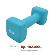 Bfit Neoprene Dumbbell 3kg Barbell - Neon Blue 1pcs