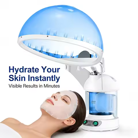 KSKIN 2 in 1 Hair Steamer & Facial Steamer, Professional Hair Mask Heating Cap Evaporation Machine, 