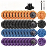 43PC  1/4" Shank Black Diamond Stripping Wheels, Paint & Rust Remover Discs for Drills & D