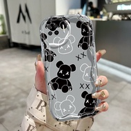 HP Casing For OPPO A73 2020 F17 A73 5G A72 5G A53 5G Case Bear Pattern Casing HP Casing Silicone Sof