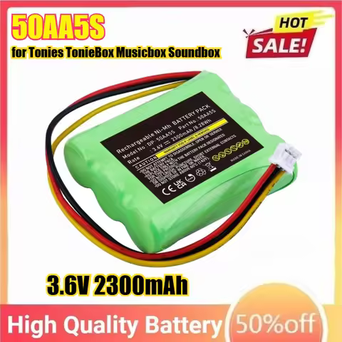 3.6V 2300mAh 50AA5S Battery for Tonies TonieBox Musicbox Soundbox Battery