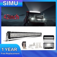1pc 42inch 12D High-power 3 แถว LED light bar off-road 12V 390W รวม beam 4x4 work light bar เหมาะสำห