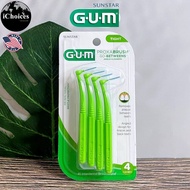 GUM _ Proxabrush Go-Betweens Angle Cleaners 4 Count แปรงทำความสะอาดซอกฟัน ขจัดคราบพลัด จัดฟัน