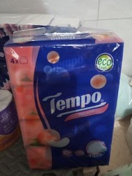 Tempo得寶四層甜心桃味袋裝面紙4包裝