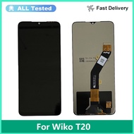 6.56 \ "สำหรับ Wiko จอแสดงผล LCD แบบสัมผัสหน้าจอ T20กระจกเซ็นเซอร์กระจกกันรอยดิจิตอลประกอบเต็มชิ้นส่