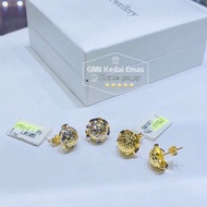 EMAS 375 SUBANG TOPI 375 GOLD EARRINGS