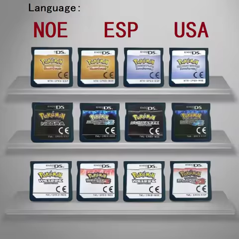 NDS Game Card Pokémon Black 2 White 2 HeartGold Soulsilver Multi-language Cartridges Compatible with