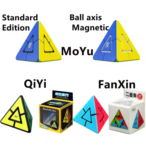 Idea Fun Duo Pyramind Series 2x2 Strange Shape Pyramid Magic Cube 2x2x2 Educational Puzzle Cubo Magi