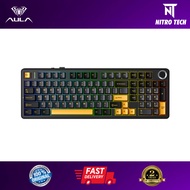 AULA F99 PRO Gasket Mechanical Keyboard RGB Tri-Mode Wired Bluetooth 2.4G Gasket Structure Hot-Swapp