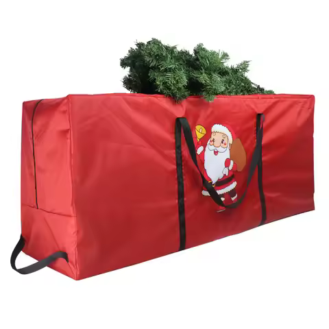 Foldable Christmas Tree Xmas Decoration Wreath Storage Bag Oxford Cloth Bag For Storing Christmas Ut