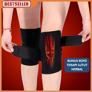 Sabuk Terapi Pemanas Lutut magnet - Magnetic Theraphy Self Heat Heating Tourmaline Knee Pad - deker terapi penghangat lutut - alat terapi lutut nyeri - sabuk terapi lutut - sabuk lutut terapi kesehatan - deker lutut wanita -  korset buat sakit lutut