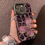 เคสโทรศัพท์ลายผีเสื้อเสือดาวสีสันสดใสกันกระแทก เหมาะสำหรับ Apple 17/17 Pro/17 Pro Max/ 15, P16, P16 