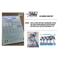 D.L MODEL DECAL MG GN05 GN-001 GUNDAM EXIA (BRONZING) COMMON USE