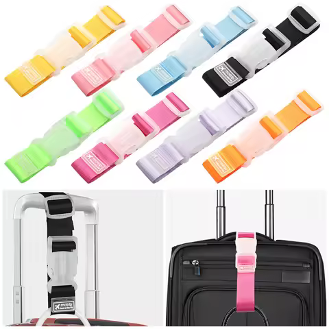 Colorful Adjustable Baggage Nylon Straps Baggage Belt Security Bag Buckle Button Aircraft Supplies T
