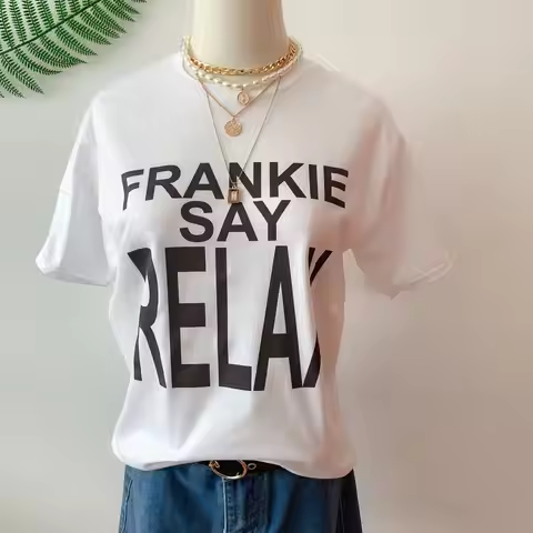 sunfiz HJN Frankie Say Relax Shirt Tv Show Friends Tshirt Tee from Friends Tv Series Friends Gift Ch