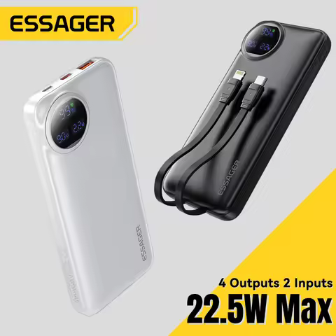 Essager Power Bank 30000mAh 22.5W PD Fast Charging Portable Powerbank 20000mAh/10000mAh For iPhone 1