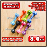 Barbel 3Kg / Dumbbell 3Kg / Dumbbell Fix 3kg / Barbel Besi 3Kg / Bukan Barbel Palstik