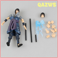 QAZWS S.H. Figuarts NARUTO SHF Uchiha Sasuke ของเล่นโมเดลตุ๊กตาขยับแขนขาได้14ซม. สร้างสรรค์นำเสนอตุ๊