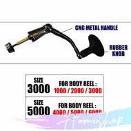 Cnc Metal Handle Handle | Rubber Knob Model | Reel Size 1000-6000