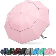 G4Free 54 Inch Windproof Inverted Umbrella with Reflective Stripe Large Compact Reverse Golf Umbrell