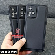VIVO Y21 VIVO Y21A CASE LEATHER PRO CASE BLACK VIVO Y21 VIVO Y21A