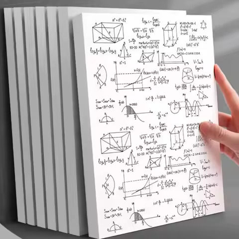 40/100 Sheets Blank Draft Paper Grids/Blank A4/B5 Calculation Paper Beige Eye Protection Arithmetic