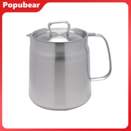 1500/2000ML Stainless Steel Oil Filter Pot with Fine Mesh Filter Deep Fryer Basket Large Capacity Mu