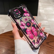 Case For Samsung A22 5G A22s 5G F42 5G Phone Butterfly Protective Cover Transparent Silicone Shockpr
