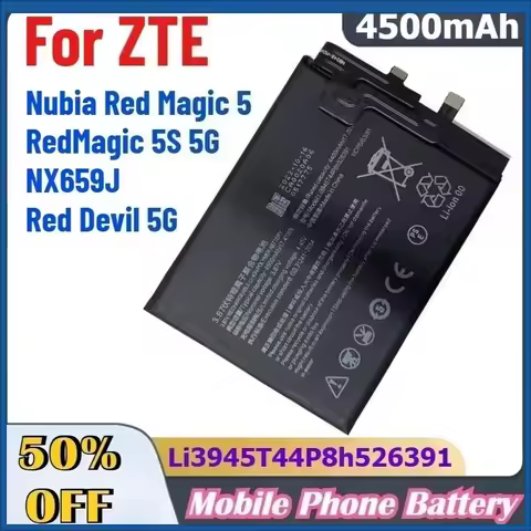 4500mAh Li3945T44P8H526391 High-Quality Batteries for ZTE Nubia Red Magic 5, 5S 5G,NX659J, for Red D