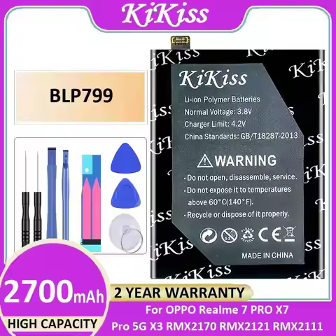 Mobile Phone Battery BLP799 2700mAh For Oppo Realme 7 Pro X7 Pro 5G X3 RMX2170 RMX2121 RMX2111