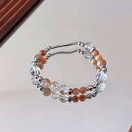 金流之序/ 鈦鋼 天然水晶能量手鍊/ 客製禮物