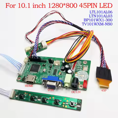 LCD Controller board Kit For LTL101AL06 LTN101AL03 BP101WX1-300 B101EAN01.2 1280*800 8BIT 45P FPC HD