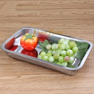 NomiYumi - Food and Beverage Serving Tray, Square Tray, Multipurpose Stainless Steel Food Tray