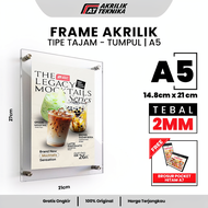 A5 Acrylic Wall Frame | Wall Poster Frame | Acrylic Promotional Menu Display