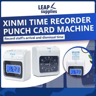 XINMI Time Recorder Punch Card Machine | Full Set Attendance Time In Time Out Puncher
