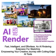 AI Generated Rendering SketchUp extension - RUnionAI - Cloud Rendering