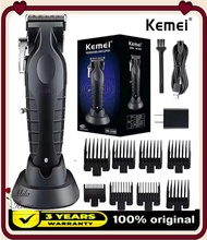 Kemei ปัตตาเลี่ยนไฟฟ้า KM-2296 พร้อมฐานหัวน้ํามัน USB สําหรับปัตตาเลี่ยนตัดผม/Mila Home