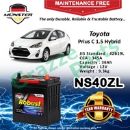 Münster Robust MF CMF NS40 | NS40ZL | 42B19L (36AH) Car Battery Bateri Kereta for Toyota Prius C 1.5