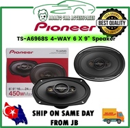 [READY STOCK]Pioneer TS-A6968S 6x9” 4Way Car Speaker | 450W Powerful Sound | Carbon & MICA IMPP Cone