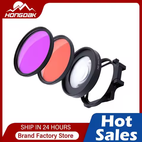 16X Macro Waterproof Filter for GoPro 11 10 9 8 Black Original Submersible Fuchsia Filter + Lens Cap