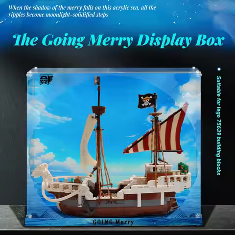 Luxurious Acrylic Dustproof Display Box for lego 75639 The Going Merry Display Case Storage Box Orga