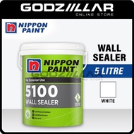 Nippon Paint 5L 5100 Wall Sealer | Cat Undercoat Dinding Rumah | Interior &amp; Exterior Wall