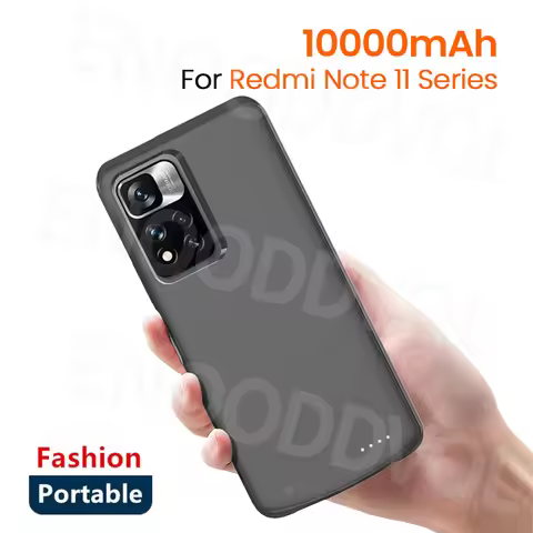 10000mAh Battery Case for Xiaomi Redmi Note 11S External Battery Charger Redmi Note 11 11E Pro 11T 5