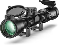 CVLIFE JackalHowl F02 Rifle Scope - 1-inch Tube SFP Rifle Scope with 20mm Scope Rings - Second Focal